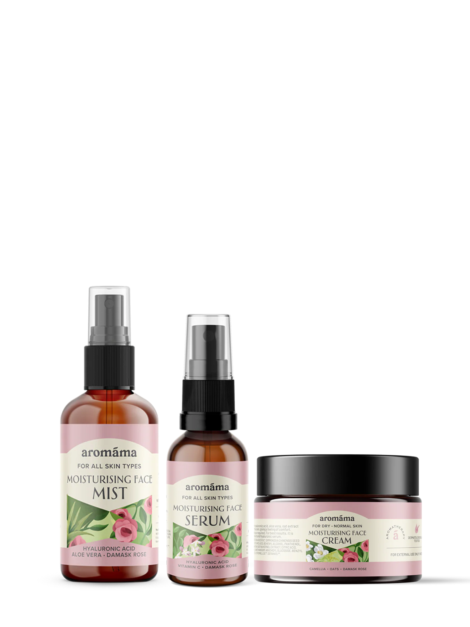 Moisturising Face Mist, Face Serum, and Face Cream set