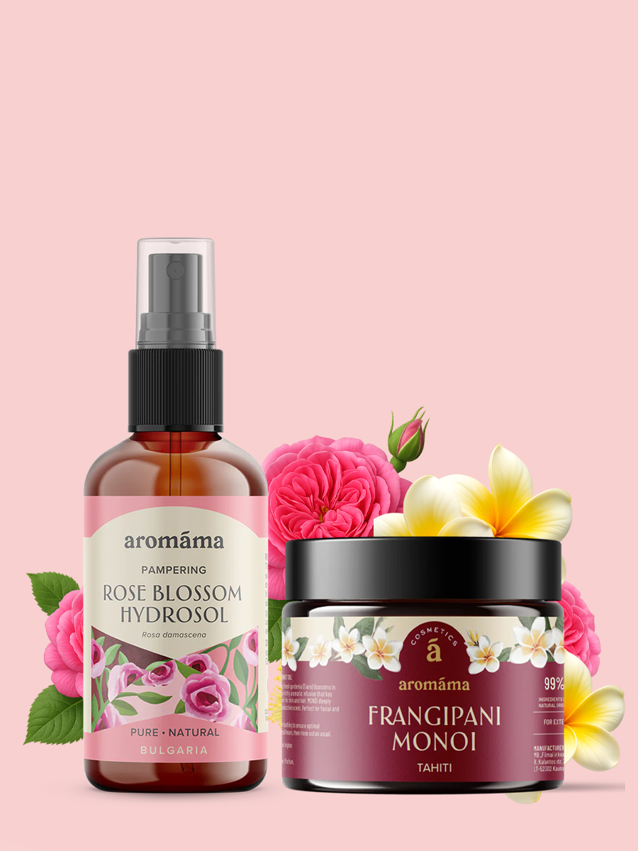 Tahitian Frangipani MONOI + Rose Blossom Hydrosol (GIFT)