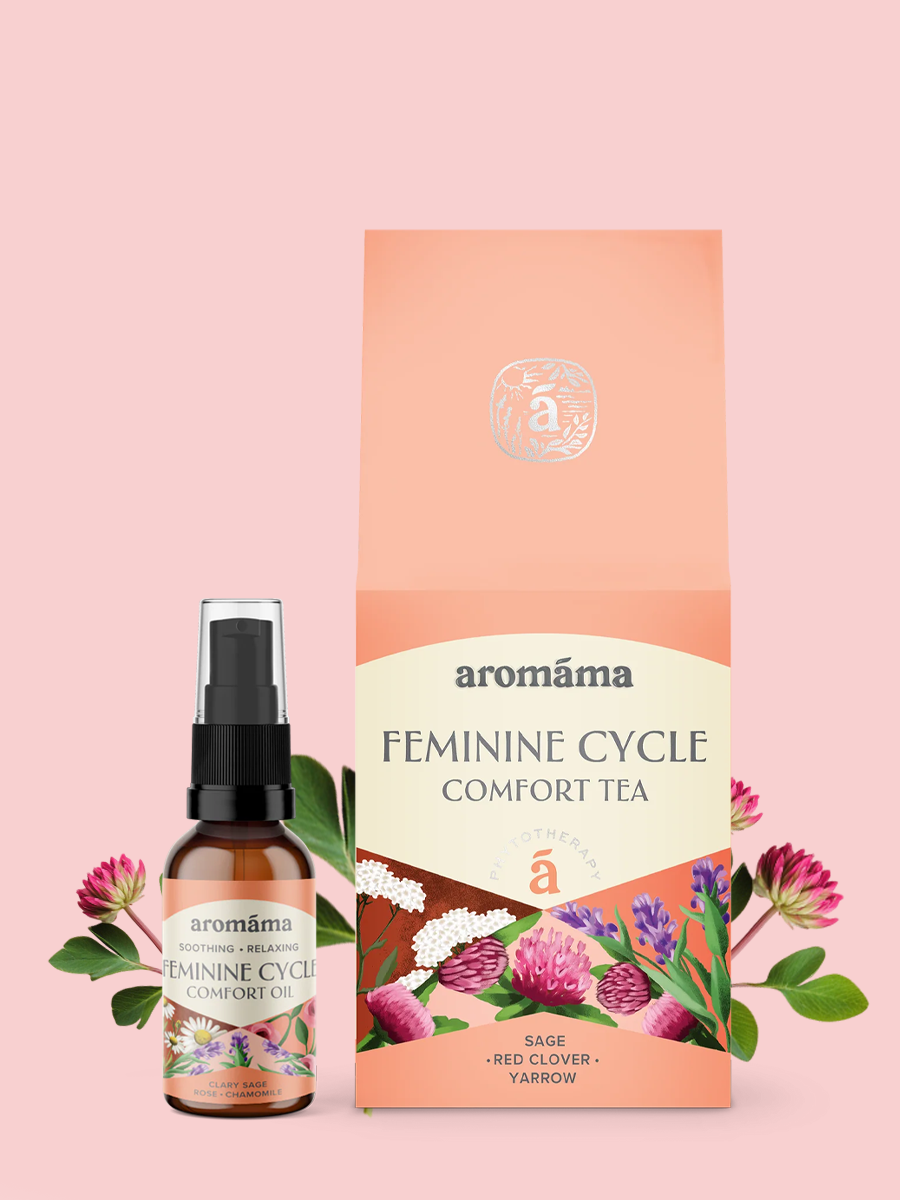 Women’s Cycle Comfort Oil Blend + Herbal Tea (GIFT)